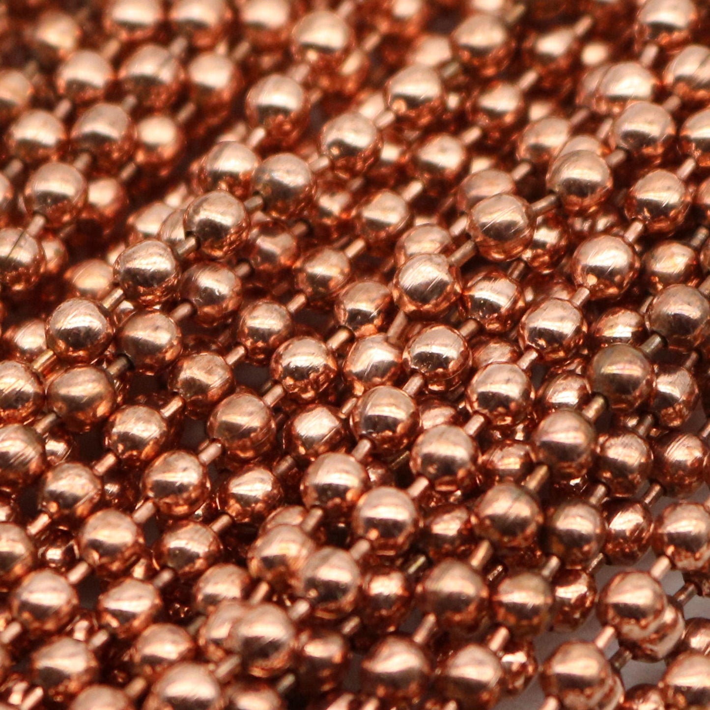 32 ft spool of Bright Copper plated BIG ball chain - 3.2mm Ball Size - 32BALL