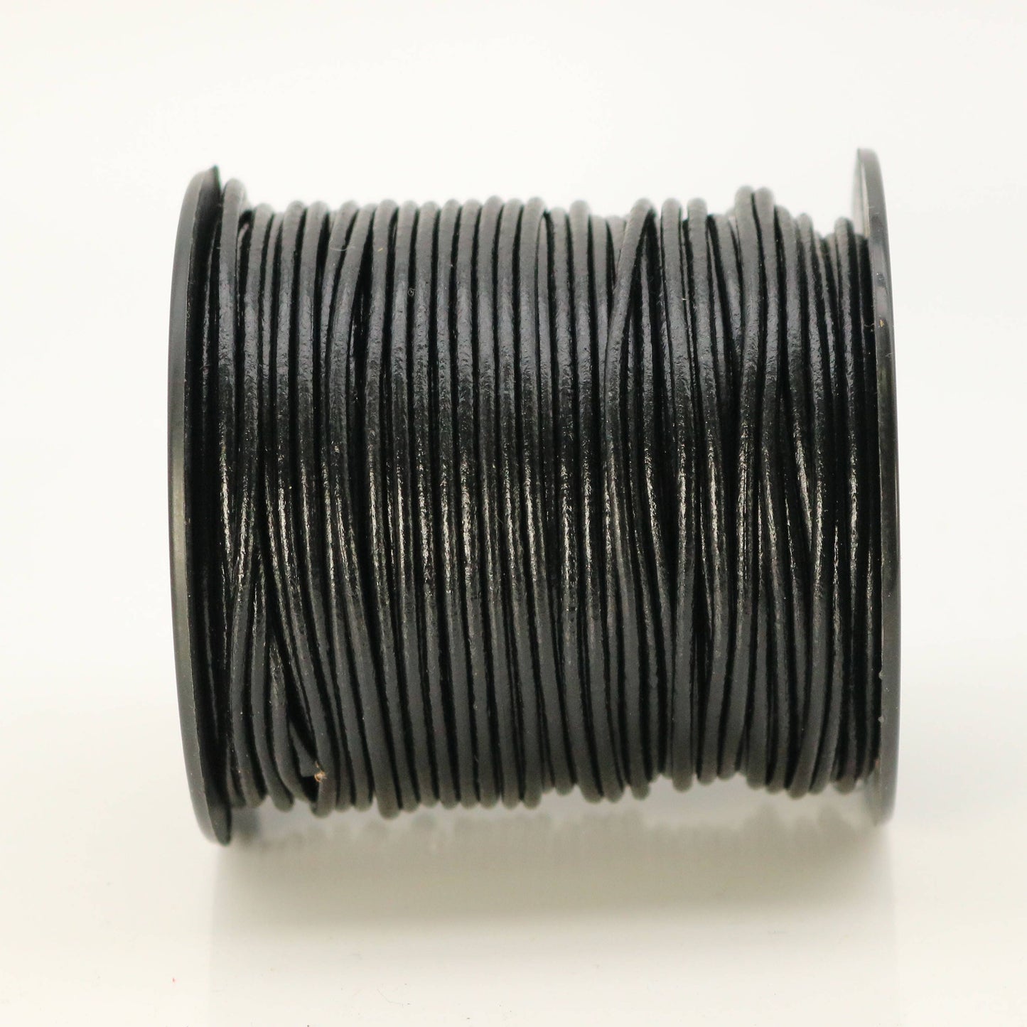 5 feet Black Leather Cord - 2mm Genuine Leather Round Cord (01) - USA Seller
