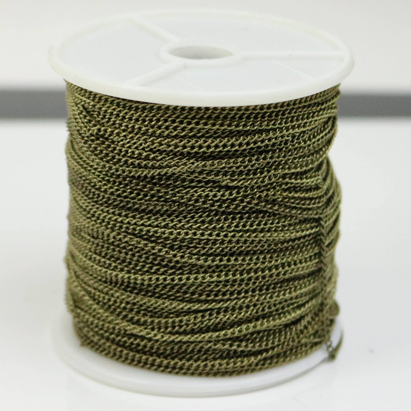 NEWnew 100 ft Antique Brass Bronze Solder 1.6mm LARGE Link Curb Chain VINTAGE Style - 1.6mmx2.0mm SOLDERED Link - 1.6L