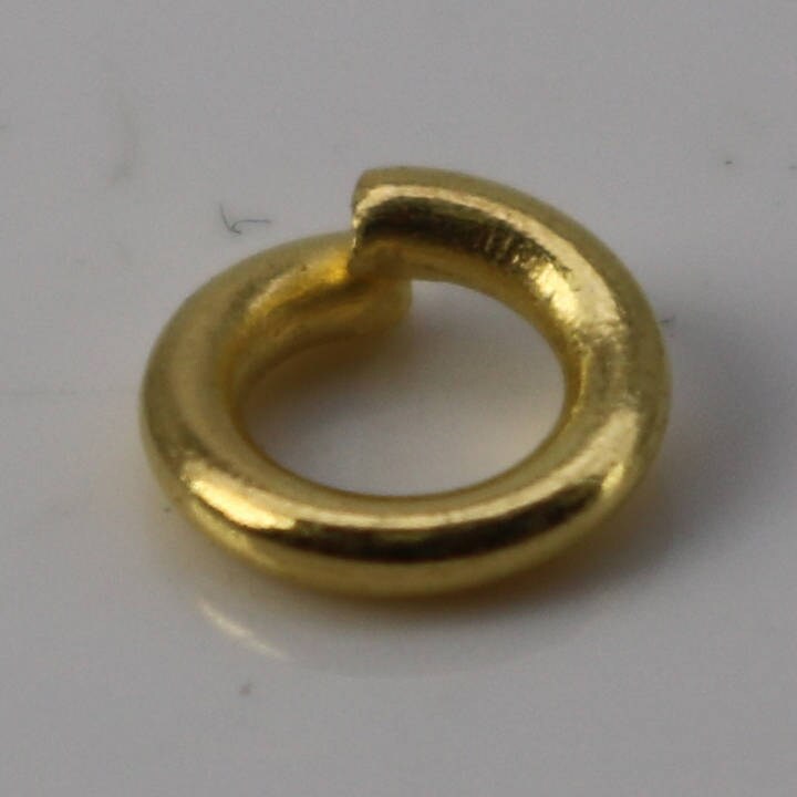 100 pcs of 6mm Thick Jump Rings - Gold Plated Jumpring Jump Ring 6x1.2mm 16 Gauge 16G Bulk Jumprings Open 12x6mm
