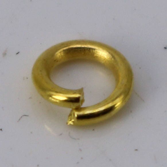 200 pcs of 5mm Jump Rings, Gold Plated Jump Rings Open 5mmx1.0mm 18 Gauge 18G Link Connector Open Jump O Ring - 10x5mm