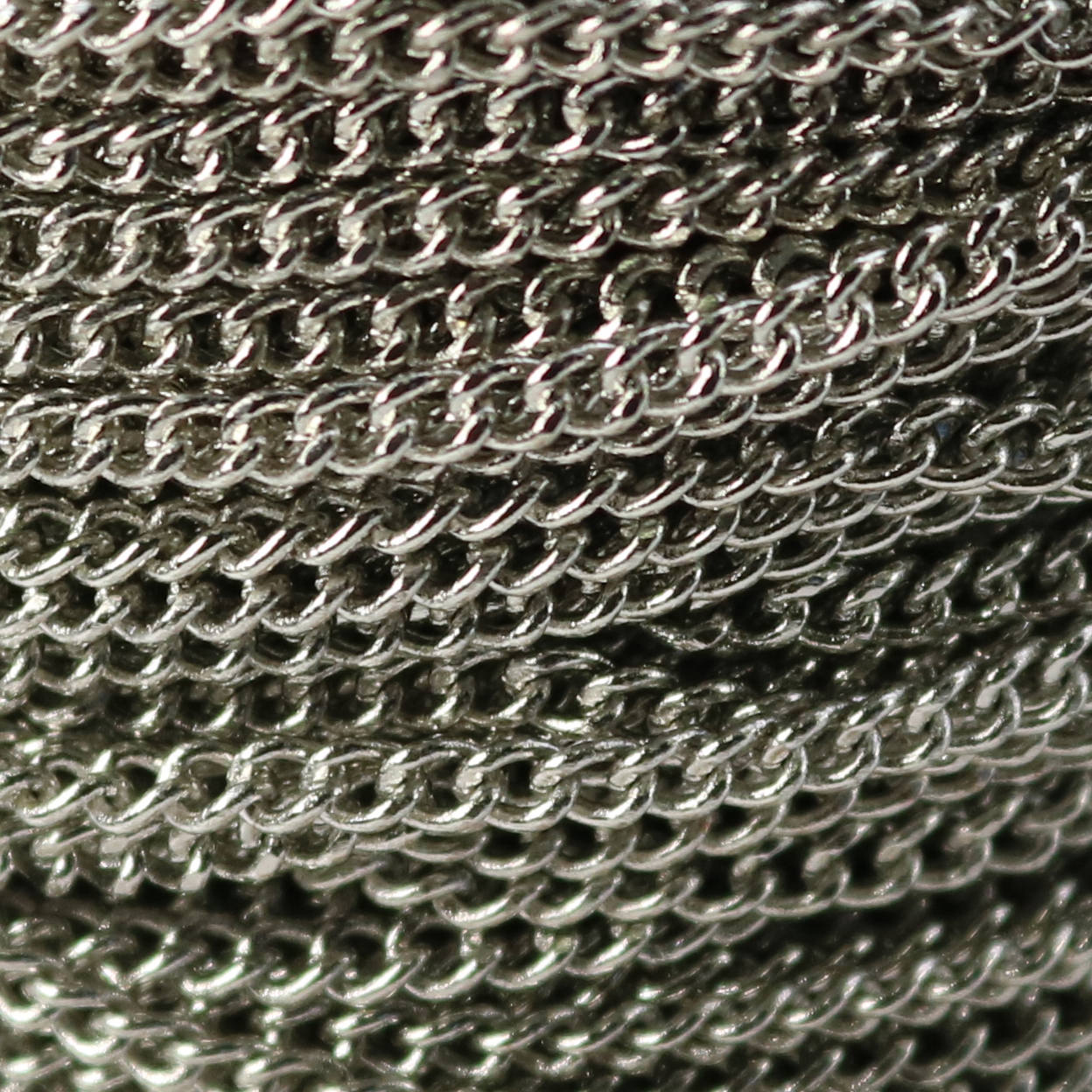 32 feet of Rhodium Plated SOLDERED FACET sturdy Chunky Curb Chain - 2.7mm width Solder link - with Free Jumpring (50pcs) - 2.7F