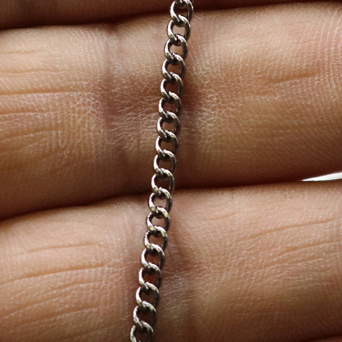 10 feet of Gunmetal Plated SOLDERED FACET sturdy Chunky Curb Chain - 2.7mm width Solder link - with Free Jumpring (10 pcs) - 2.7F