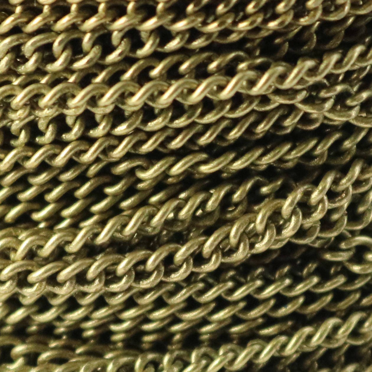 10 ft of Antique Brass Plated SOLDERED FACET sturdy Chunky Curb Chain - 2.7mm width Solder link - with Free Jumpring (10pcs) - 2.7F