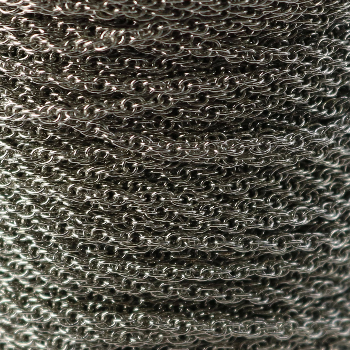 NEWnew 10 feet spool of Rhodium Plated SOLDERED ROPE Twisted Curb Chain - 2.0mm width Solder link - with Free Matching Jumpring (10 pcs)