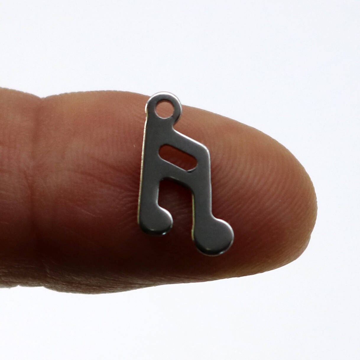 10 pcs Stainless Steel Drop Tags Charms Pendant - Music note charms Drop Tag - 8x15mm 19gauge 19G (0.9mm Thickness)