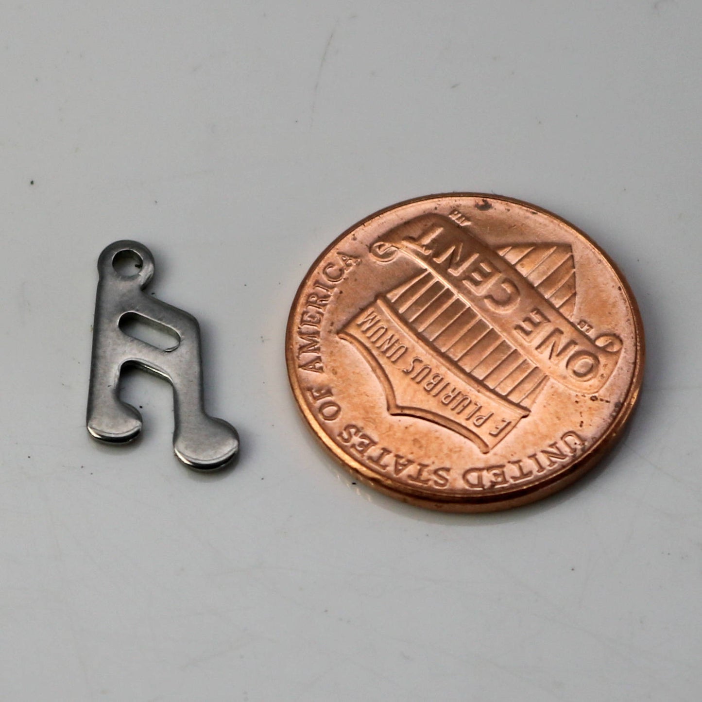 10 pcs Stainless Steel Drop Tags Charms Pendant - Music note charms Drop Tag - 8x15mm 19gauge 19G (0.9mm Thickness)