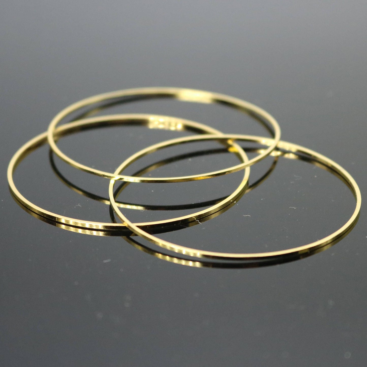 10 pcs Gold Ring Circle - 50mm x 1.2mm (2 inch) - 24K Gold Plated Ring Circle Link Connector Closed Jump Rings - ship from California USA