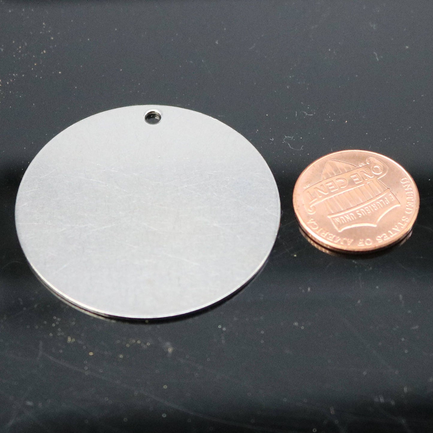 5 pcs of 1-9/16" Stainless Steel Stamping Blanks Disc - 1-9/16 inch 40 mm 18 gauge 1.0mm thickness - Blank Stamping Metal Flat Discs Tags