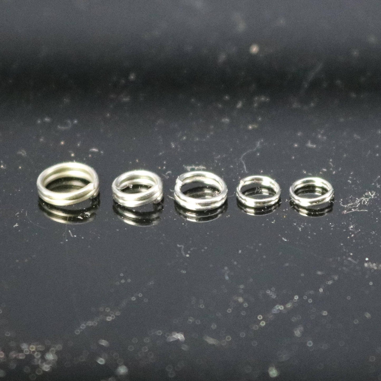 6mm Stainless Steel Split Rings - Surgical Steel - 100 pcs - 6mm x 0.7mm - 1/4" x 21G - Ship from California Bay Area USA