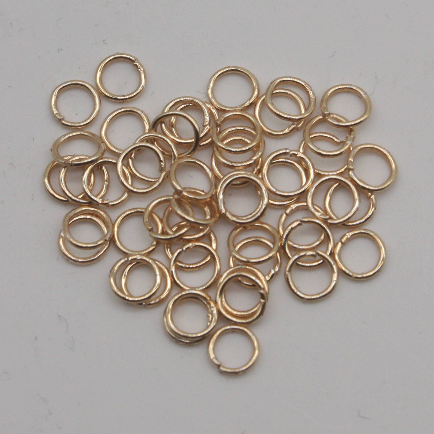 Anti Tarnish FREE Rose Gold Plated - 100 pcs of 5mm20G 20 Gauge 0.8mm Thick Jump Rings - Jump Ring 5x0.8mm FLAT Cut Bulk Open - AT8x6