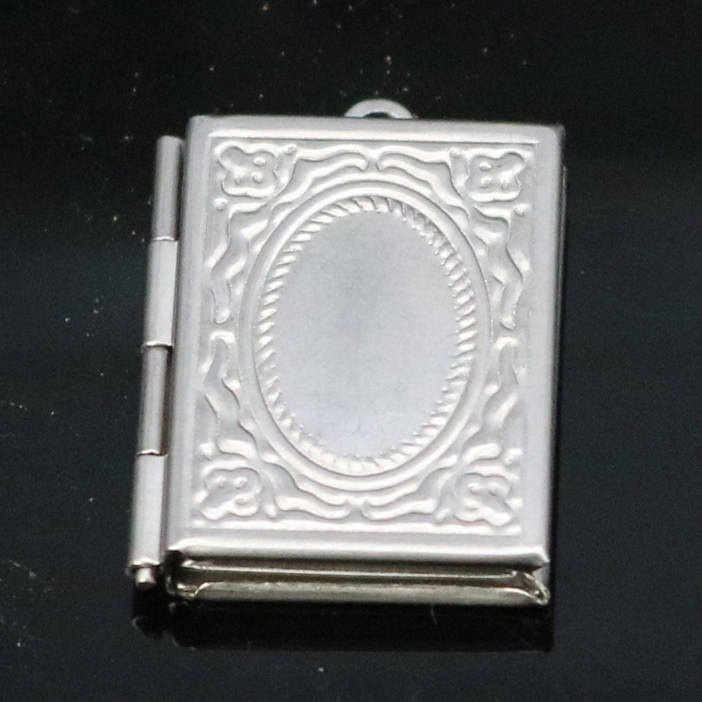 1/5/10/25 pcs STAINLESS STEEL Book Locket Pendant Charm - 20x27mm 4.3mm thickness - Pendant Charm - Ship from California USA