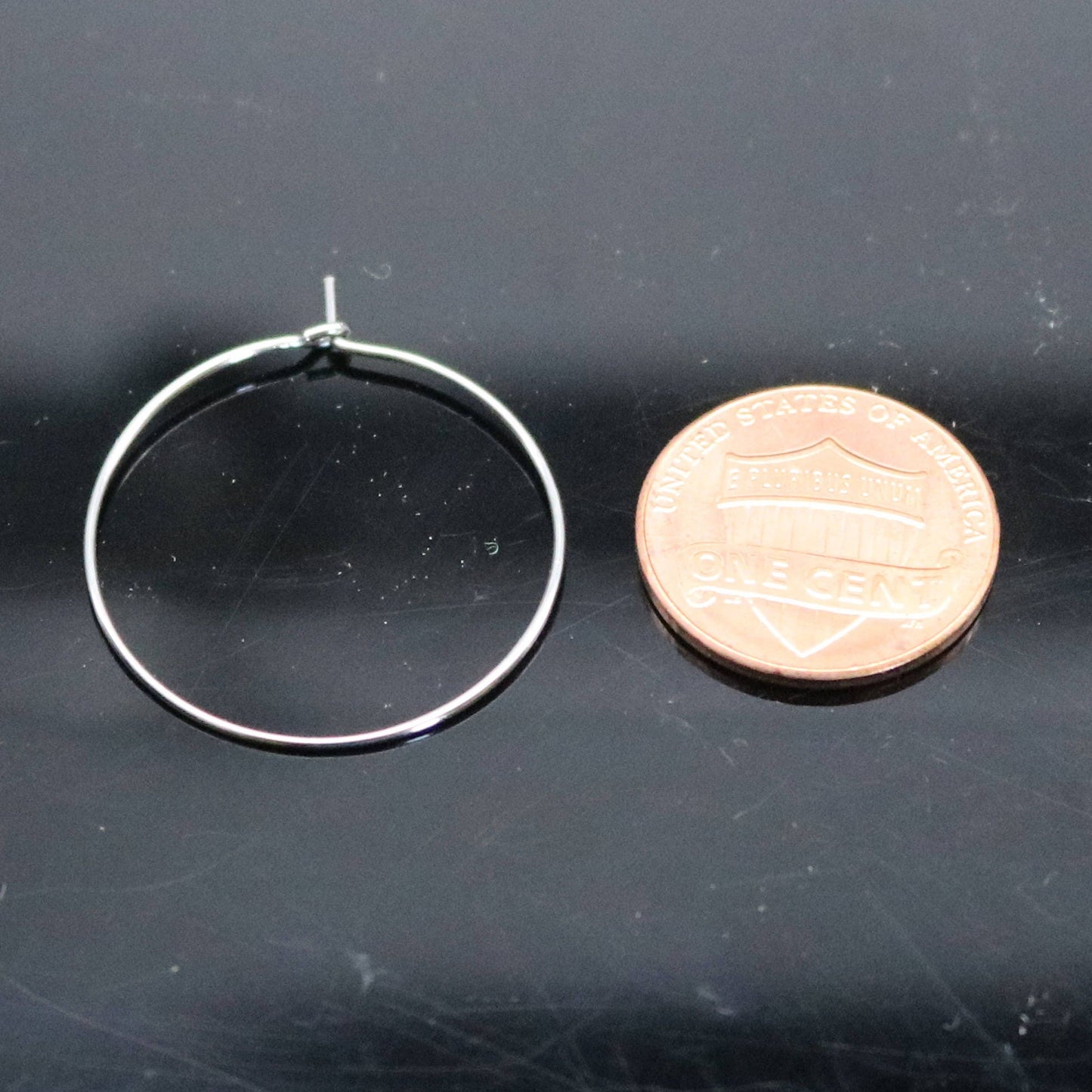 NEW 24 pcs - 25mm 1 inch STAINLESS Steel Wine Glass Hoops Simple Hoop Earwires Earrings - Ship from California Bay Area USA