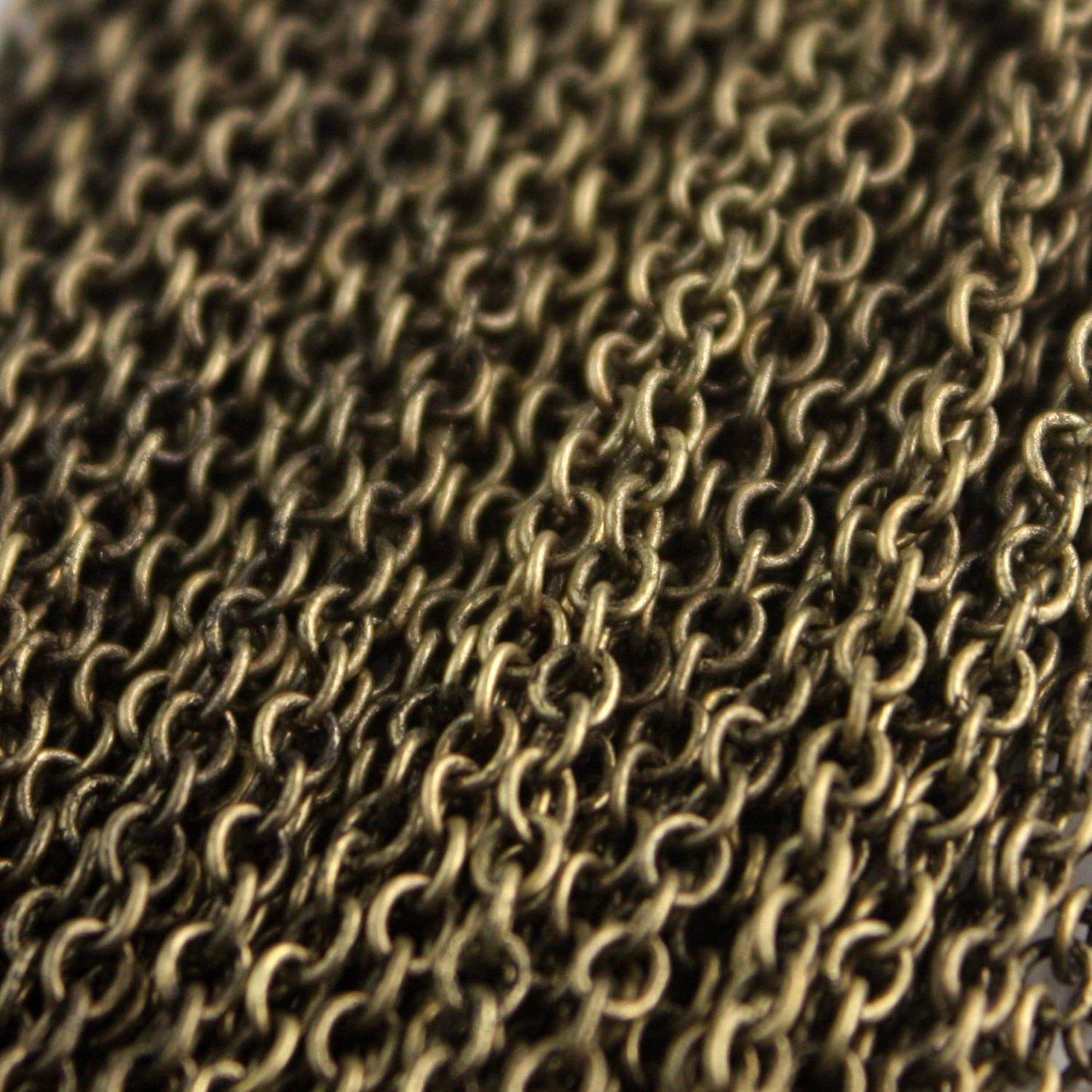 Wholesale 1000 ft spool of VINTAGE Style Antique Brass Finished Round Soldered Cable Chain - 3.4x3.0mm SOLDERED Link - 3430S
