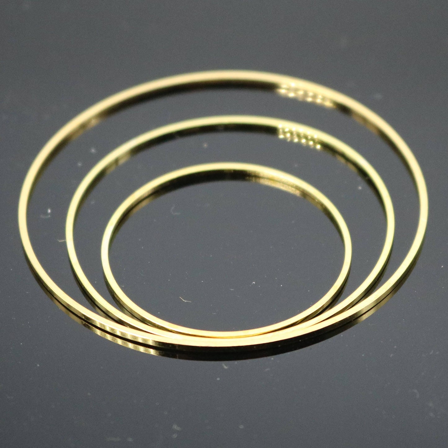 10 pcs Gold Ring Circle - 50mm x 1.2mm (2 inch) - 24K Gold Plated Ring Circle Link Connector Closed Jump Rings - ship from California USA