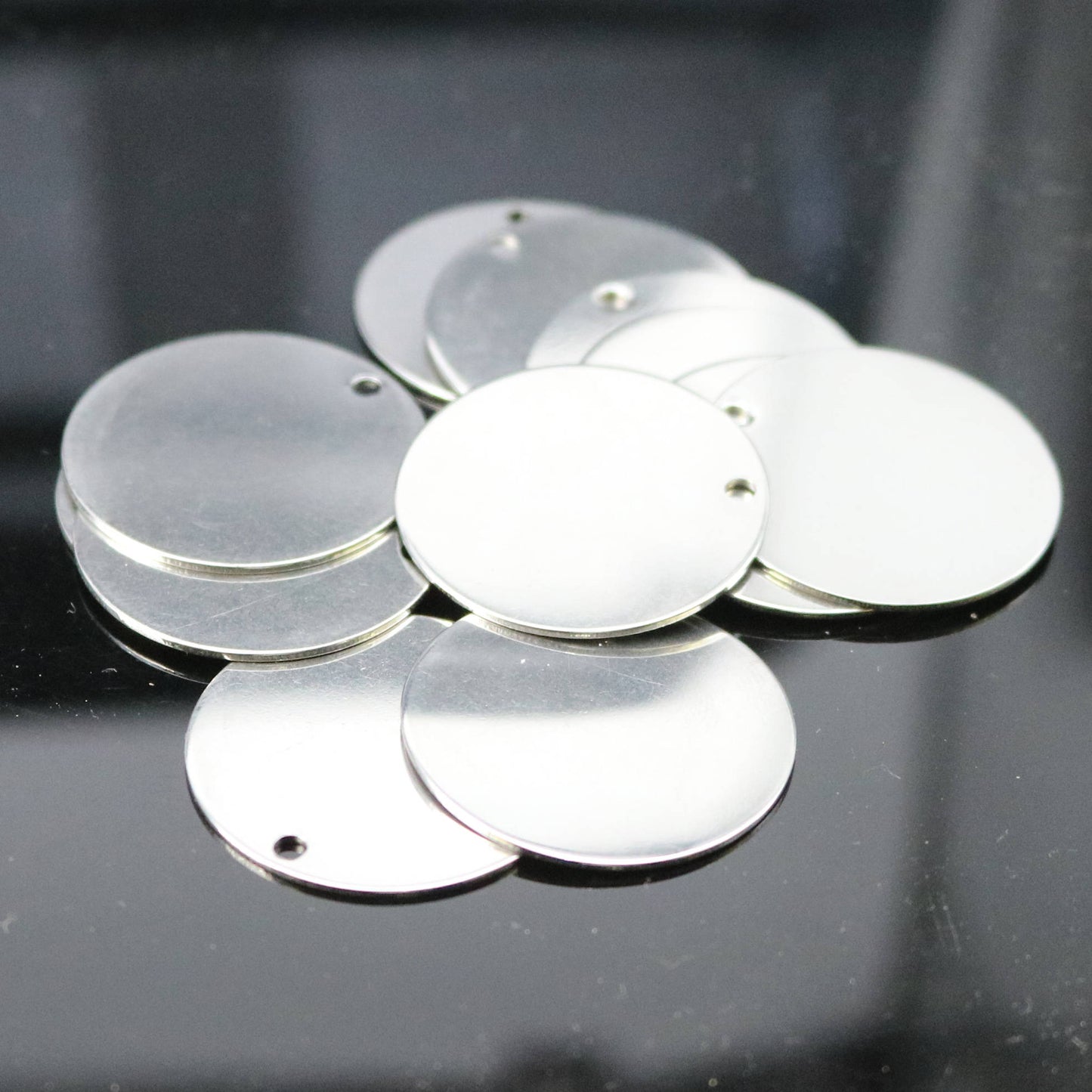 10 pcs of Stainless Steel Stamping Blanks Disc - 30mm 18 gauge 1.0mm thickness - Blank Stamping Metal Flat Discs Tags