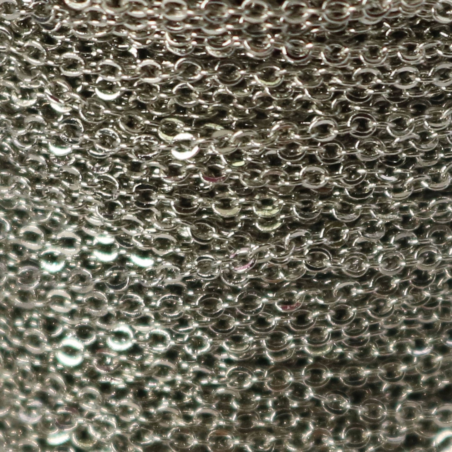 32 feet Rhodium Plated Micro Flat Chain - 1.5x1.2mm SOLDER Chain - little Oval Small Flat Soldered Cable - Ship from California USA - 1512F