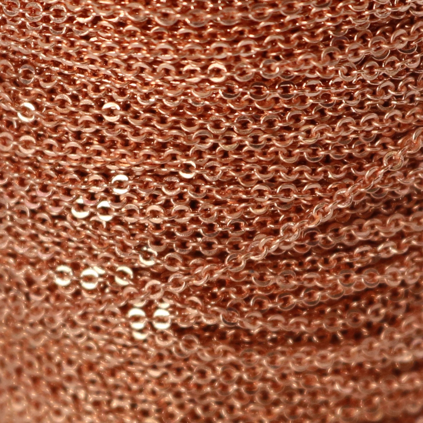 3 Ft. Non Tarnish Flat Cable Chain - Copper Micro Flat Chain - 1.5x1.2mm SOLDER - Anti Tarnish Free Resistant Cable - AT1512F