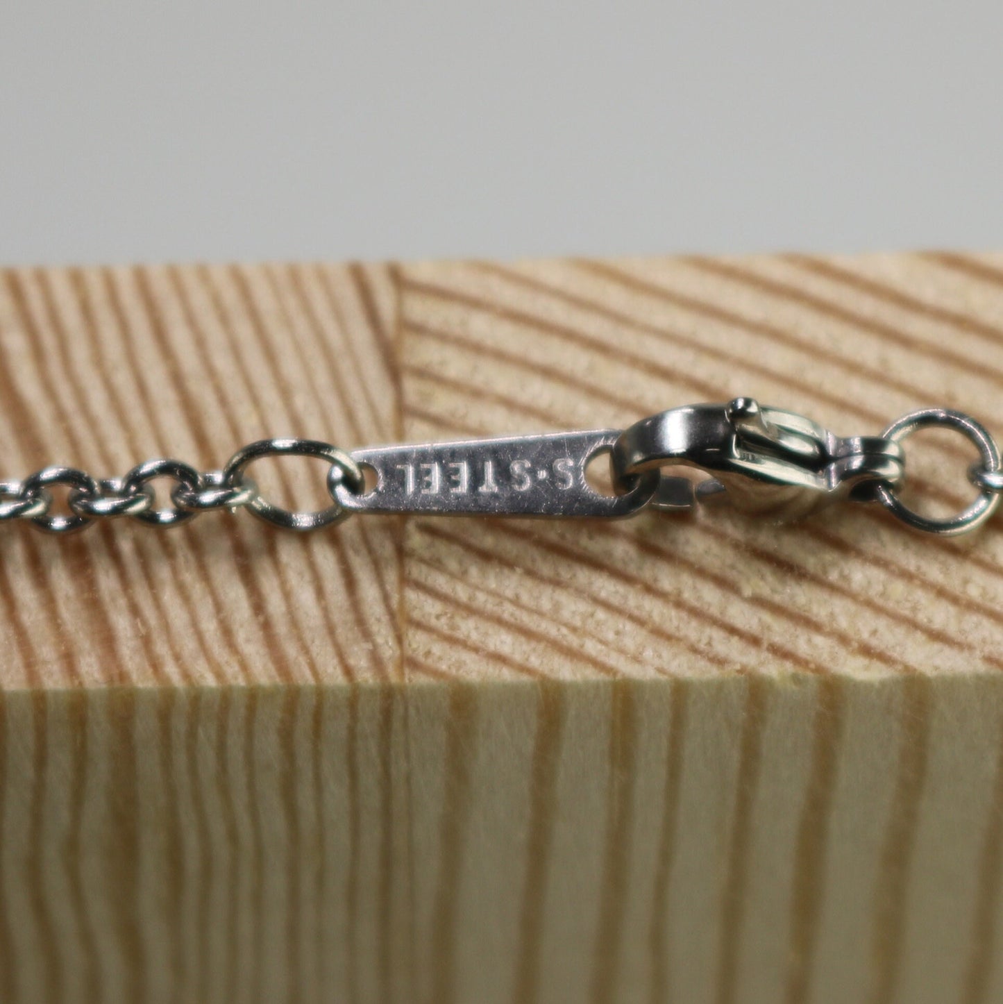 50pcs of STAINLESS Steel Chain Necklace Bracelet Clasp Terminal Connector Tag with Mark "S.STEEL" - 10x3mm Ship from California USA