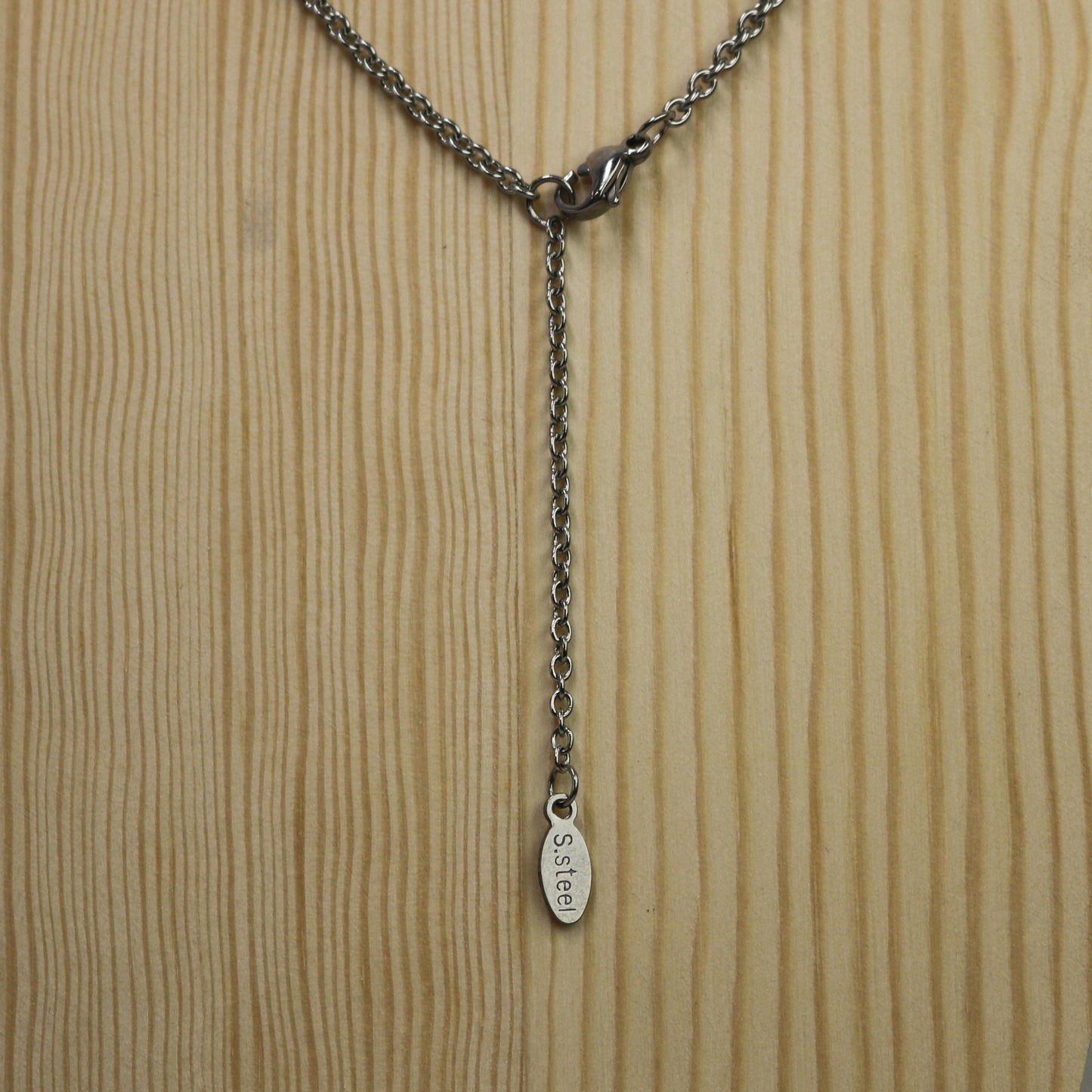 50pcs of STAINLESS Steel Chain Necklace Bracelet Clasp Terminal Connector Tag with Mark "S.STEEL" - 10x4.2mm Ship from California USA