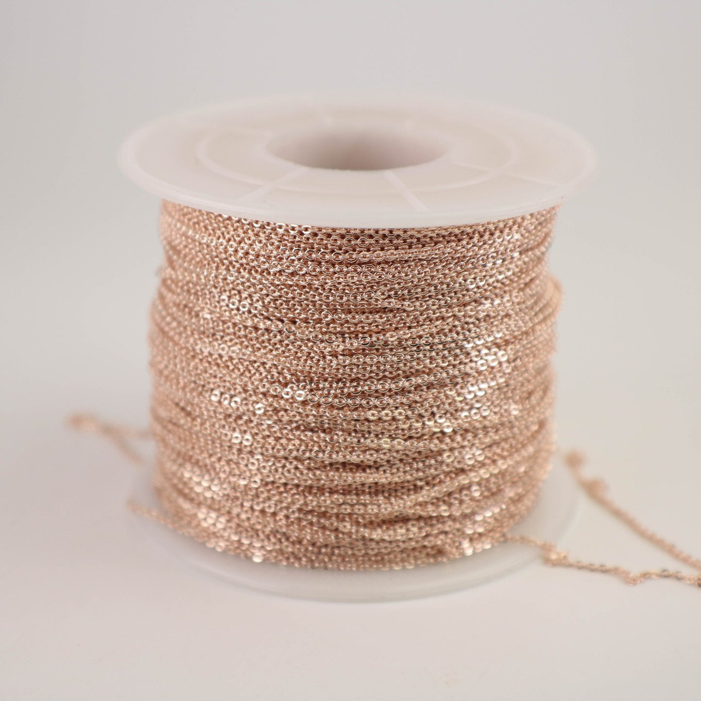 32 feet ROSE Gold Plated Micro Flat Chain - 1.5x1.2mm SOLDER Soldered - little Small Soldered Flat Cable - 1512F