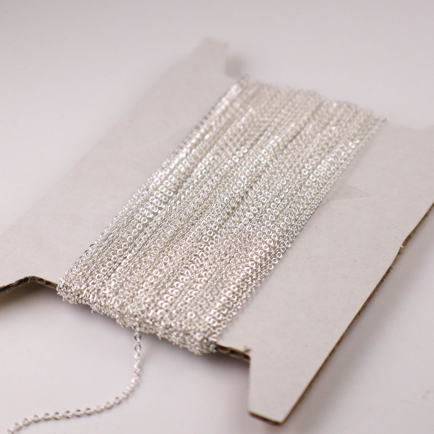 100 feet Sterling Silver Plated Micro Flat Chain - 1.5x1.2mm SOLDER Soldered - little Small Soldered Flat Cable - 1512F