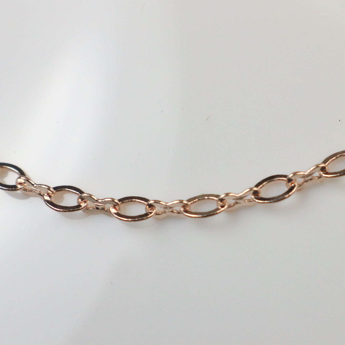 New 10 feet spool of ROSE Gold Plated SOLDERED Tiny Large Figure 8 Connector Chain - 4x3mm Soldered Links - 843F