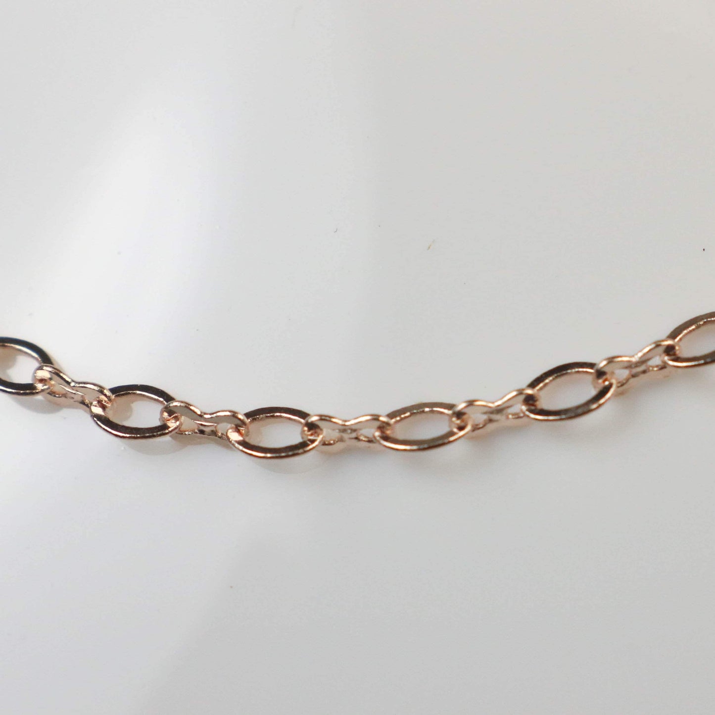 New Sample 3 feet spool of ROSE Gold Plated SOLDERED Tiny Large Figure 8 Connector Chain - 4x3mm Soldered Links - 843F