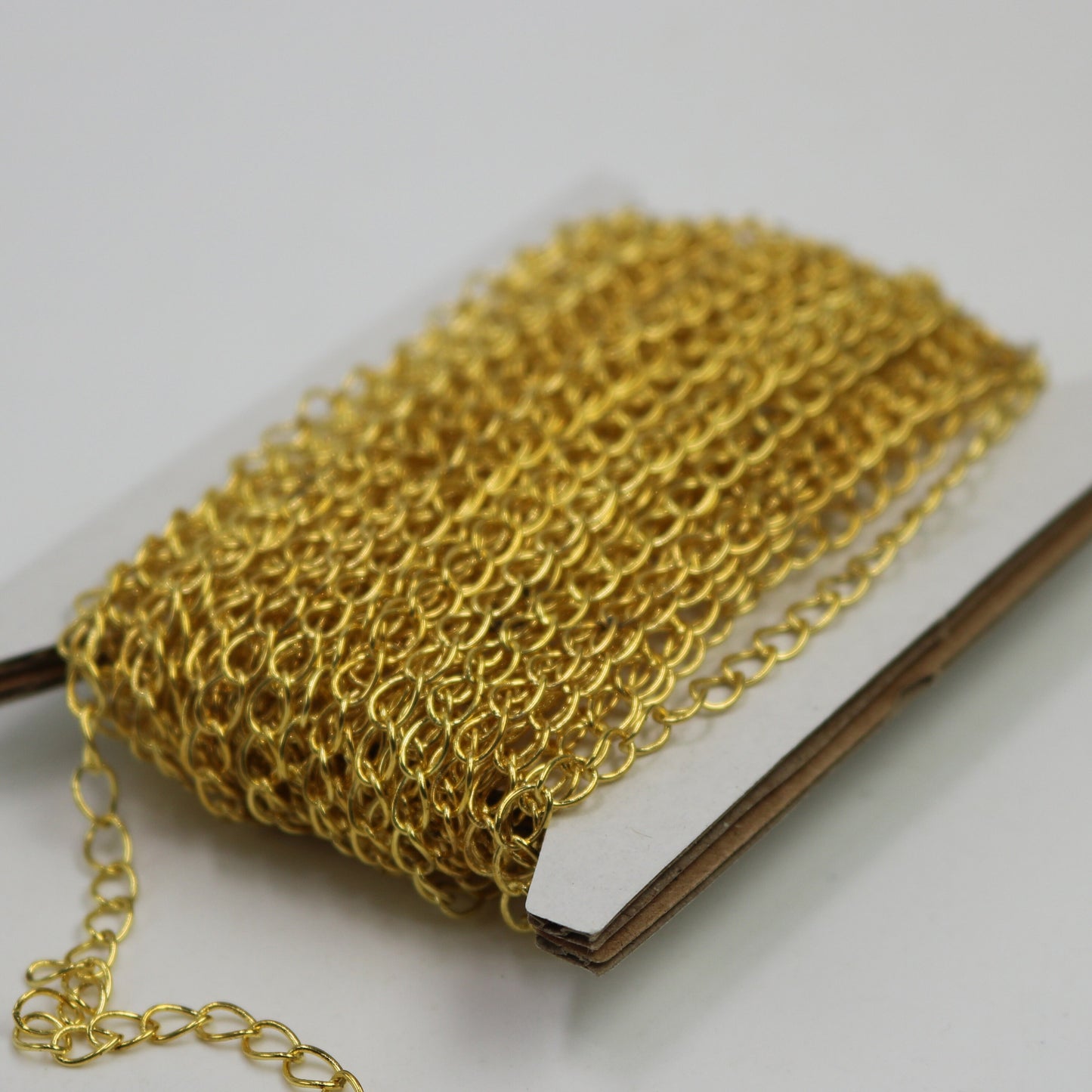 10 ft Gold Plated SOLDER Curb Chain EXTENDER Chain - 3.8x4.5mm Soldered Link - 3845CU
