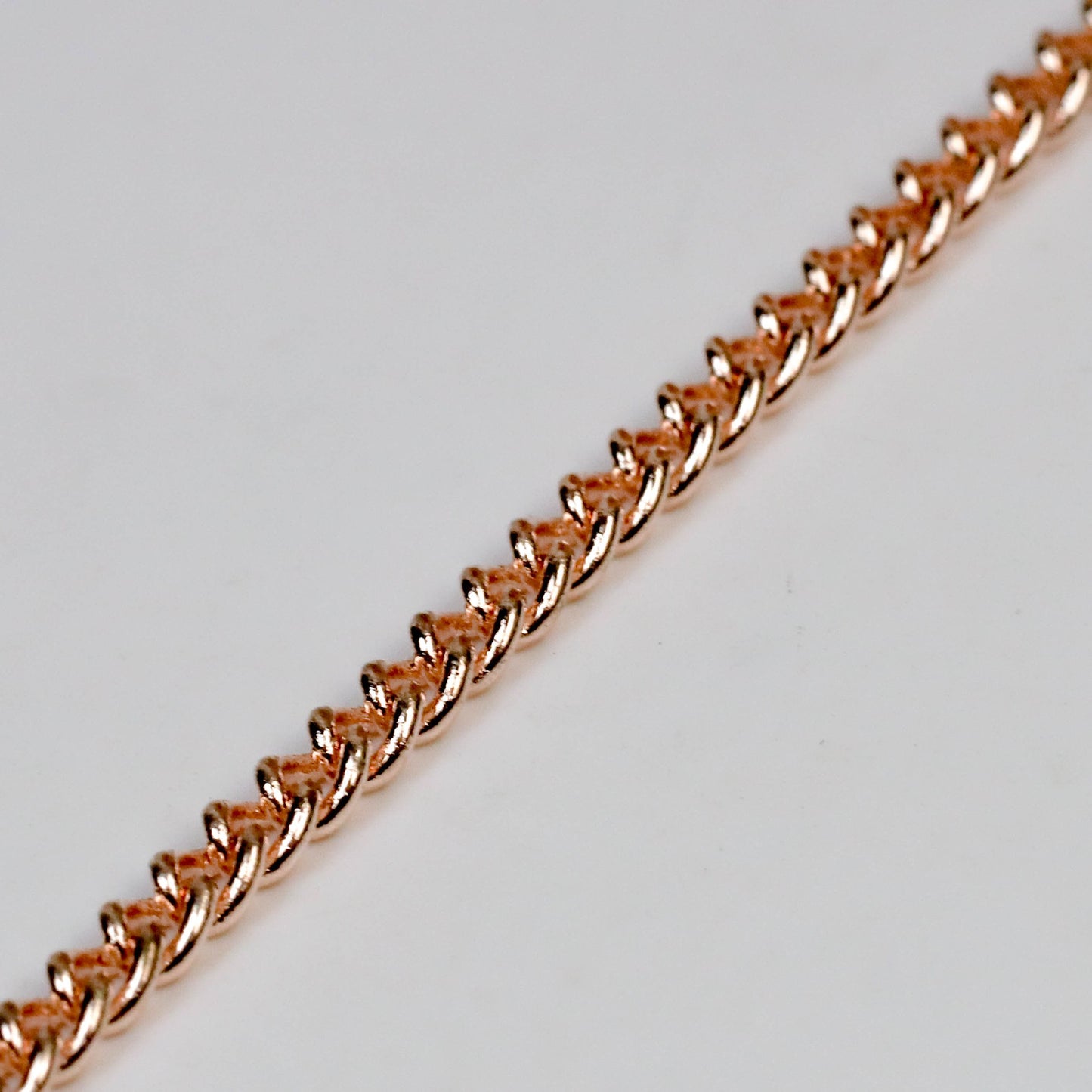 NEWnew 10 feet of Raw Brass (Copper Color) Curb Chain bulk Soldered Chain Necklace Bracelet curb chain - 2.1mm SOLDERED link - 2.1S
