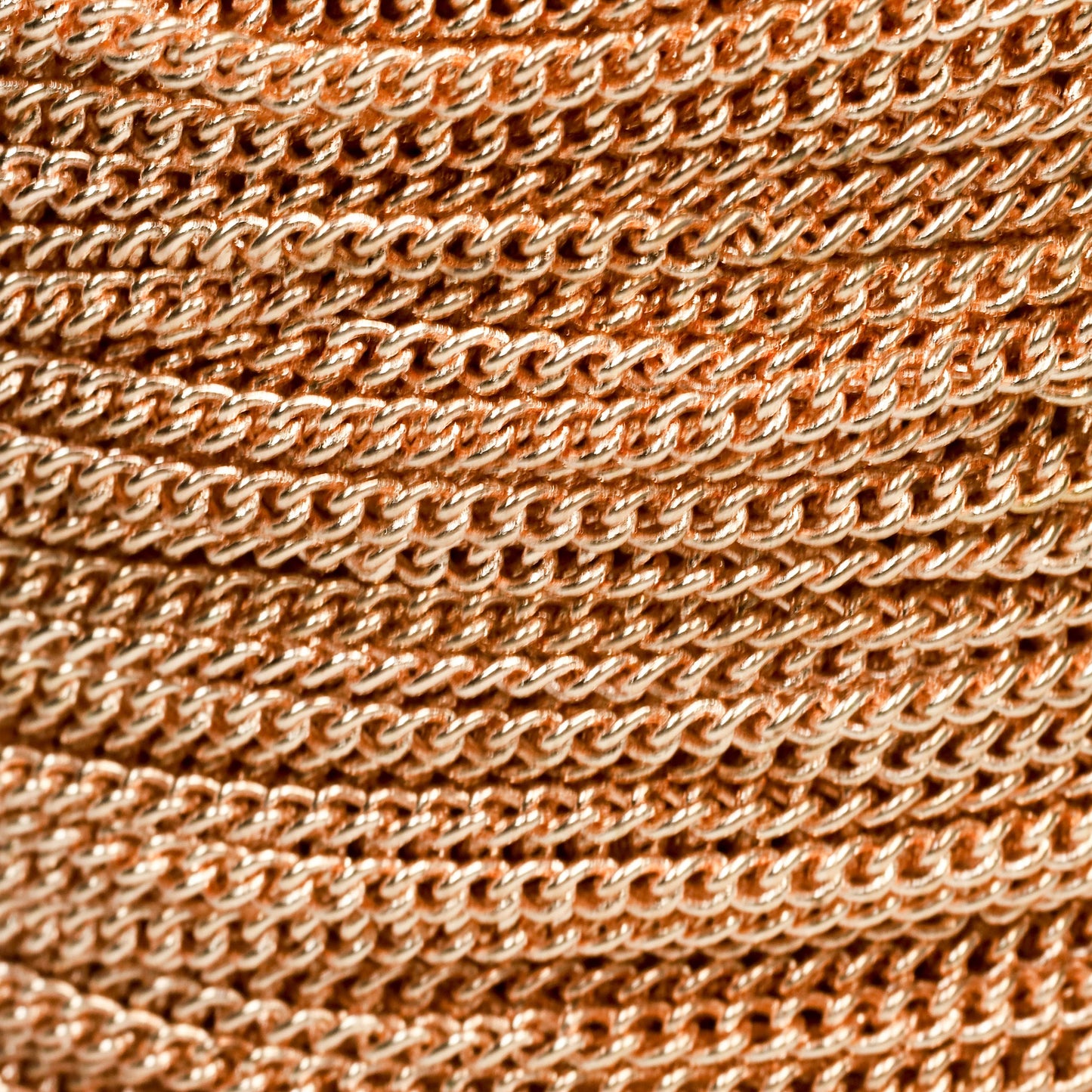 NEWnew 10 feet of Raw Brass (Copper Color) Curb Chain bulk Soldered Chain Necklace Bracelet curb chain - 2.1mm SOLDERED link - 2.1S