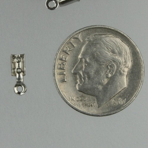 100 pcs of Rhodium Plated Cord Tips End for 3mm