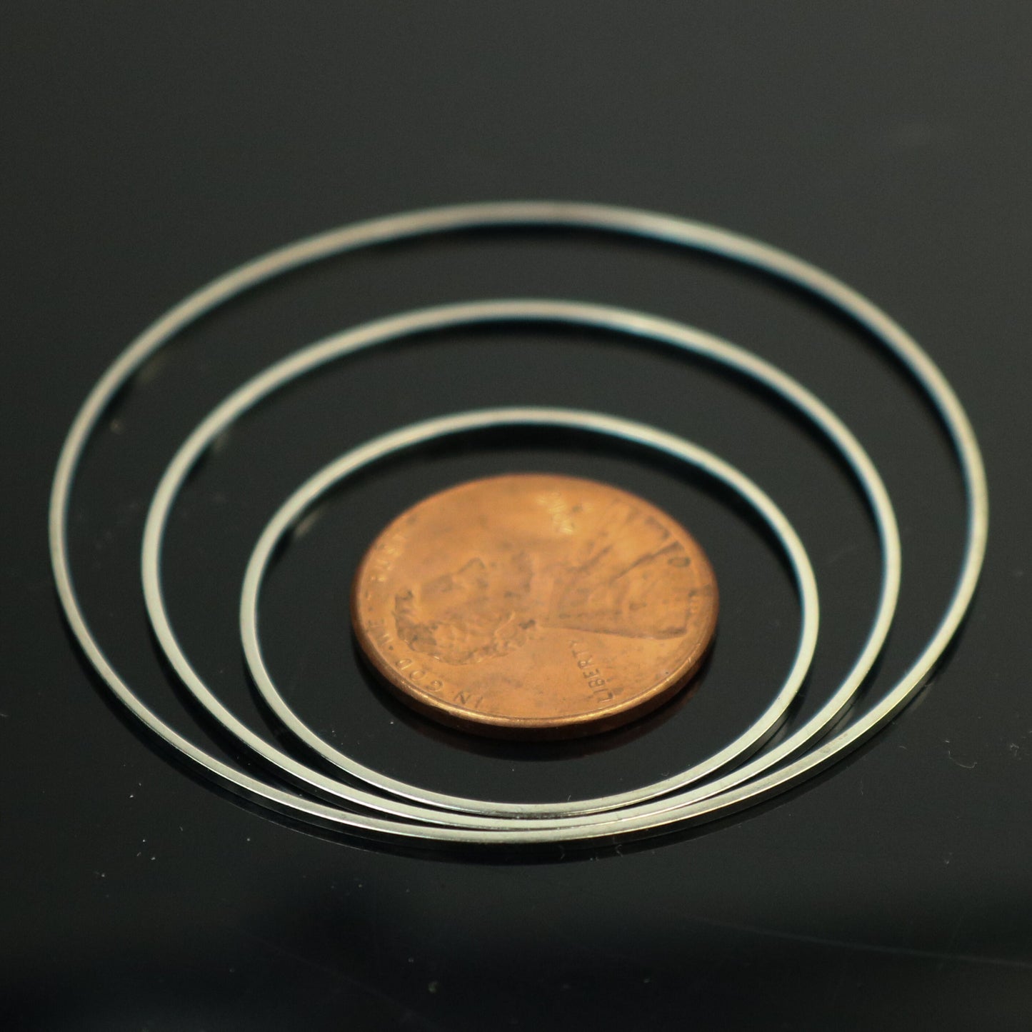 15 pcs Antique Silver Rhodium Plated Ring Circle - 40mm x 1.0mm (2 inch) - Link Connector Closed Jump Rings - ship from California USA