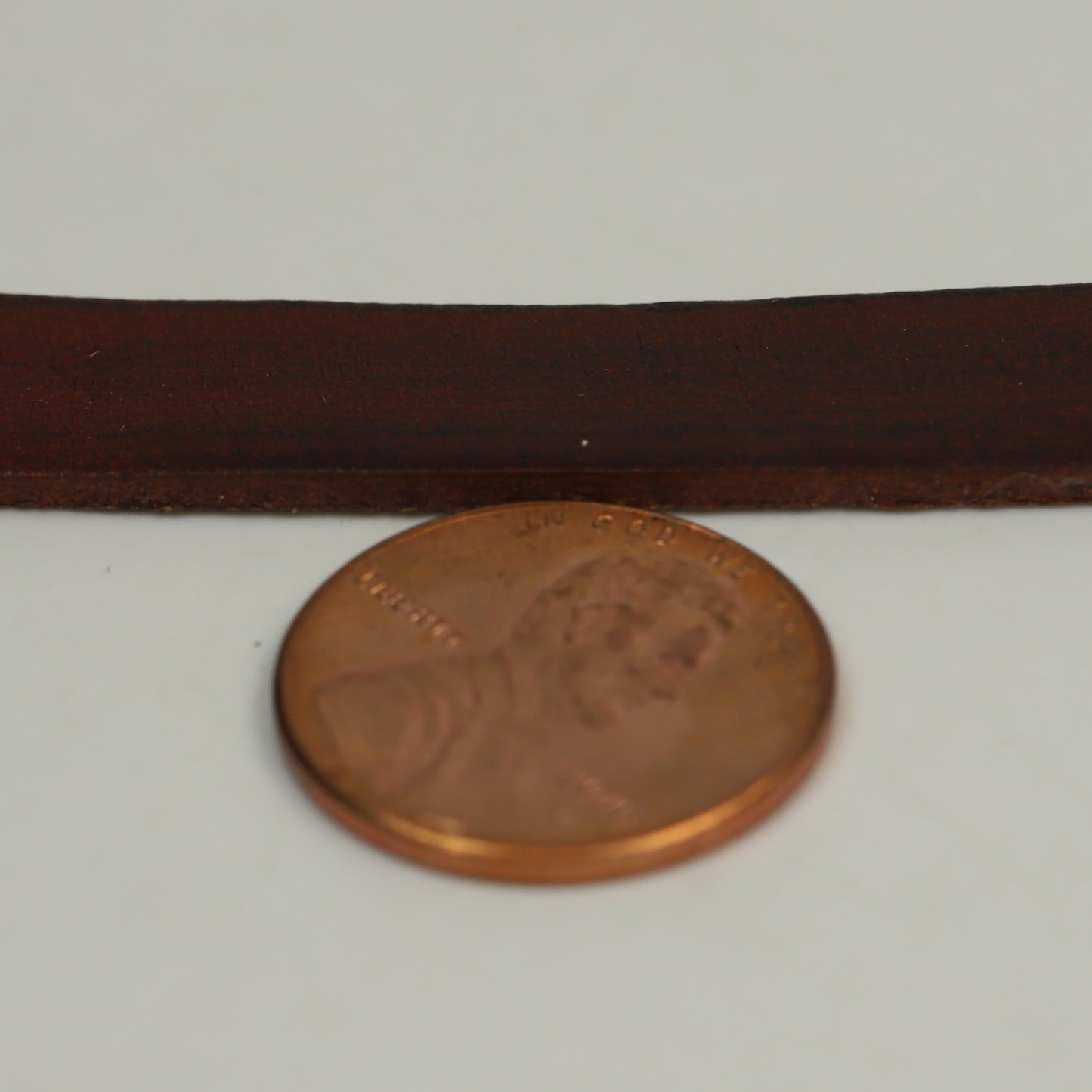3/8 inch 10mm x 12/36 inch Mahogany Brown Genuine Leather Strap - Premium Quality Real Leather - 1/3 Feet Long - 3/8 Inch/ 10mm Flat Strip