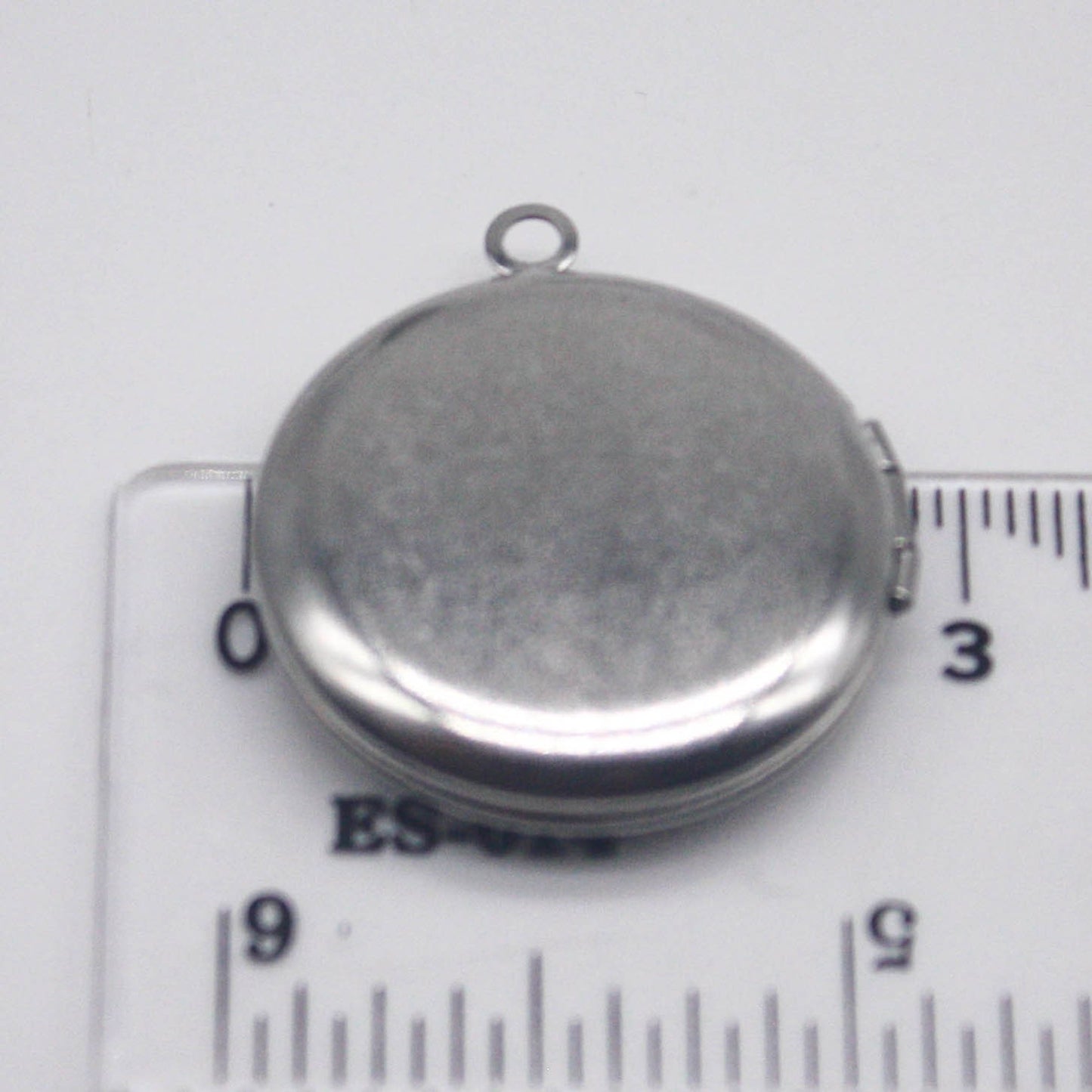 1/5/10/25 pcs STAINLESS STEEL Plain Round High Quality Locket Pendant Charm - 27x31mm 7mm thickness - Ship from California USA