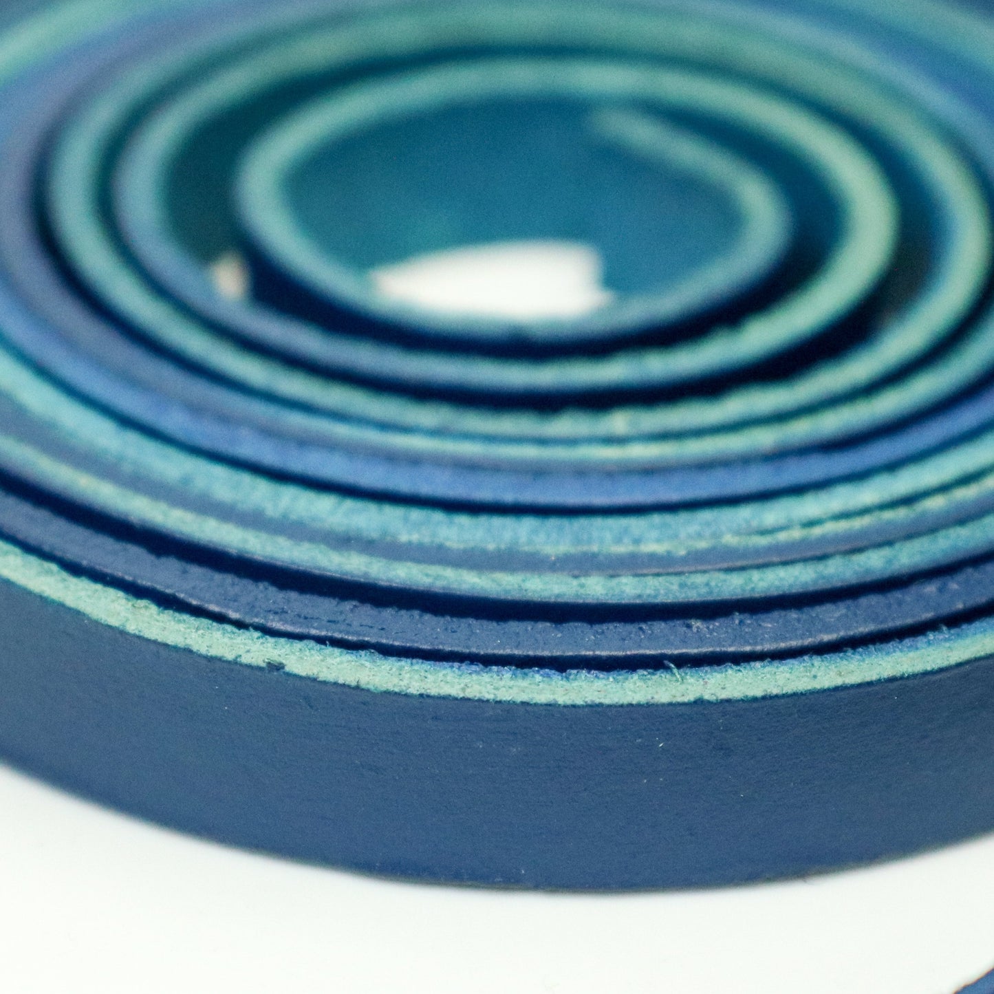 3/8 inch 10mm x 84" Navy Blue Genuine Leather Strap - Premium Quality Real Leather - 7 Feet Long - 3/8 Inch / 10mm Flat Strip