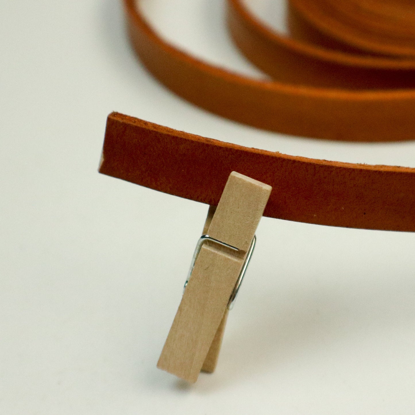 3/8 inch 10mm x 12/36 inch Tangerine / Orange Genuine Leather Strap - Quality Real Leather - 1/3 Feet Long - 3/8 Inch / 10mm Flat Strip