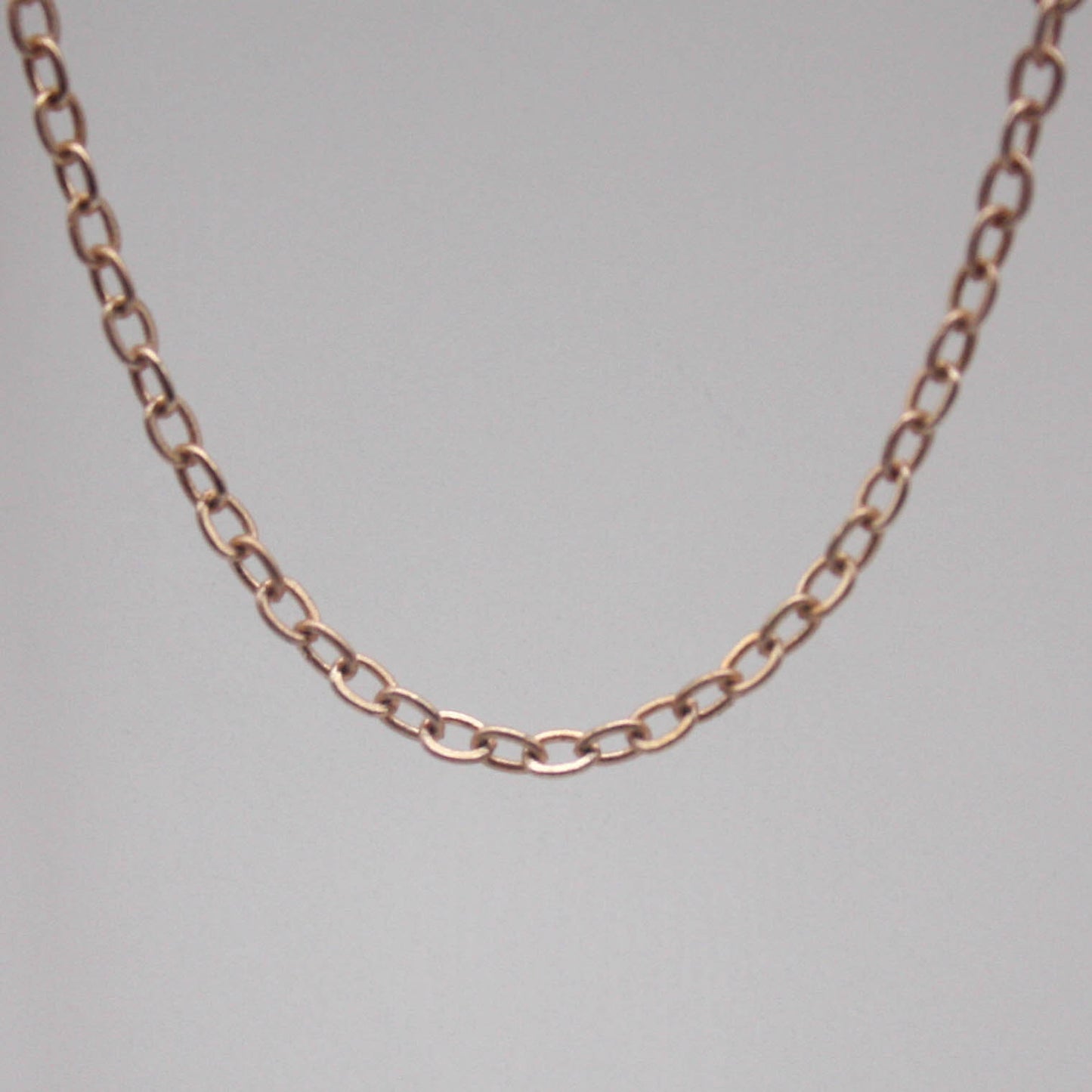 32 feet TARNISH Resistant Tarnish FREE Anti Tarnished Champagne Gold Plated Flat Cable Chain - 2.4x1.7mm SOLDER - Soldered - AT2417F