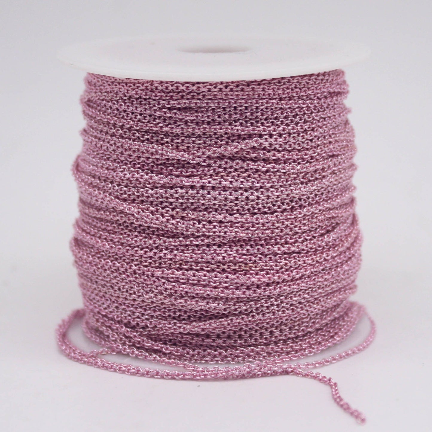 300 feet TARNISH Resistant Tarnish FREE Anti Tarnished Pink Copper Plated Dainty Chain - 1.6x1.4mm SOLDER - Oval Soldered - AT1614S
