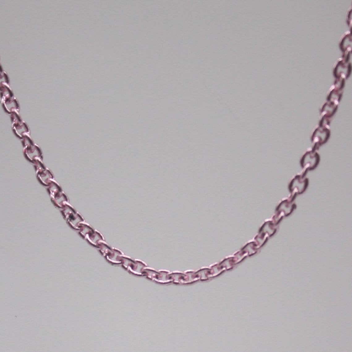 3 feet TARNISH Resistant Tarnish FREE Anti Tarnished Pink Copper Plated Micro Cable Chain - 1.6x1.4mm SOLDER - Oval Small Soldered - AT1614S