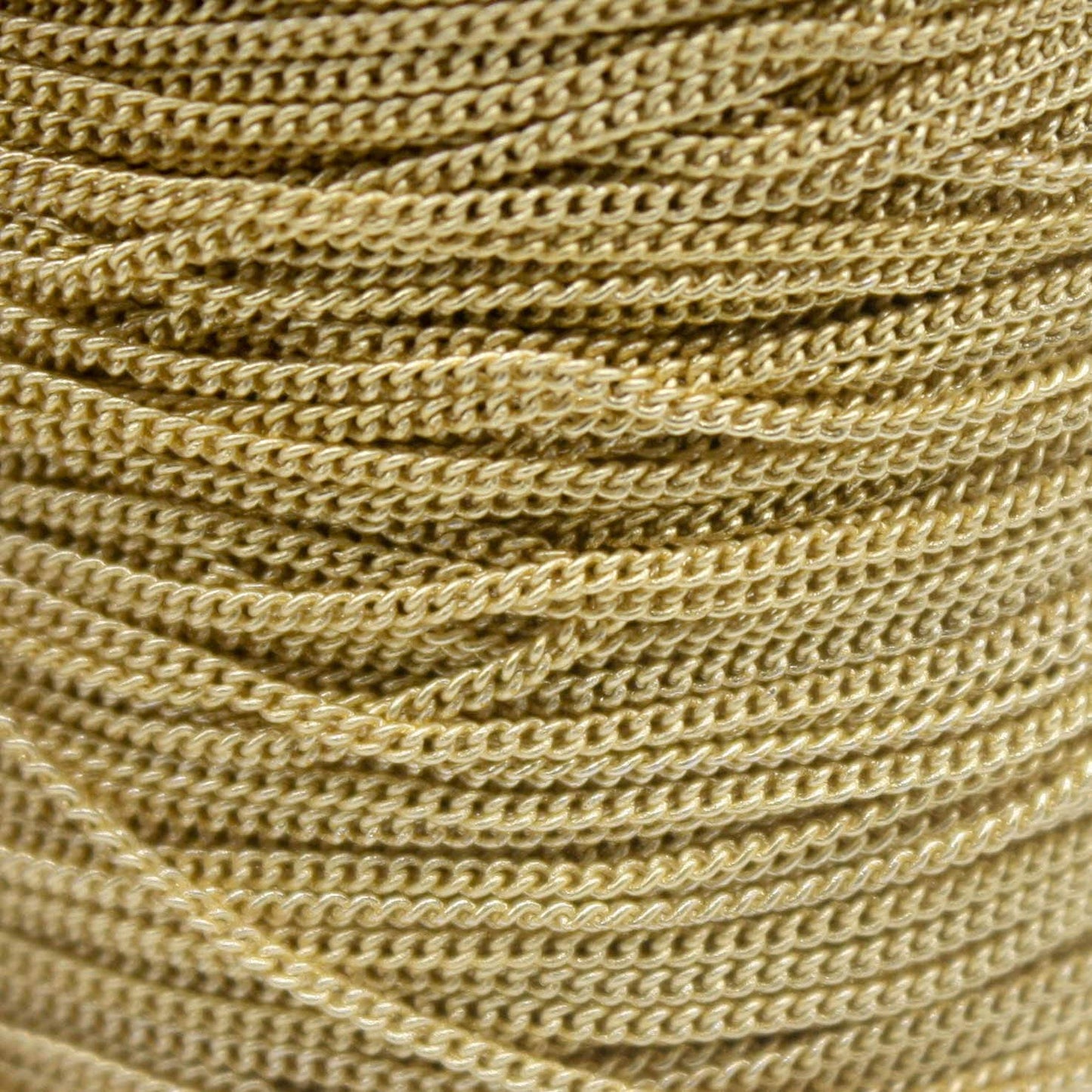 300 Ft Non TARNISH Curb Chain - 18K Gold Plated Micro Tiny Small Curb Chain - 1.3mm SOLDER - Anti Tarnish Free Resistant Chain - AT1.3S