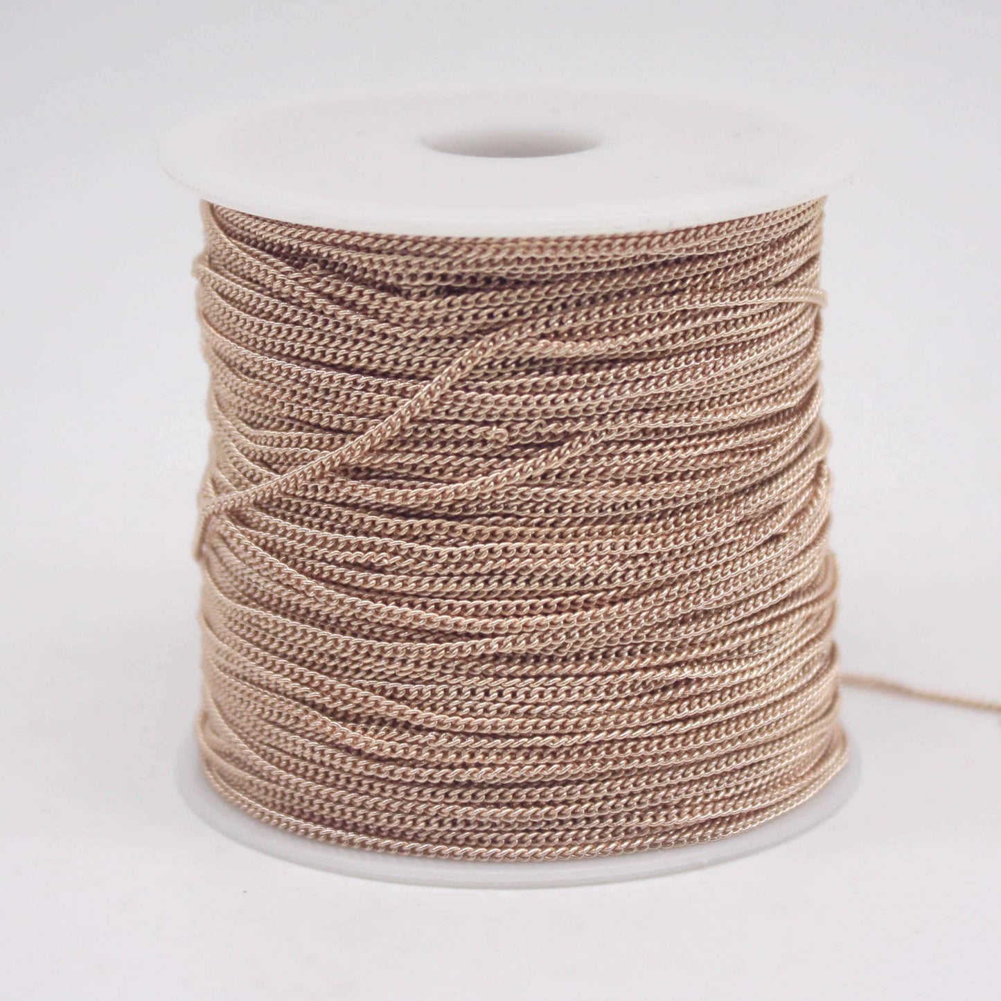 100 Ft Non TARNISH Curb Chain - Champagne Gold Plated Micro Curb Chain - 1.3mm SOLDER - Anti Tarnish Free Resistant Chain - AT1.3S