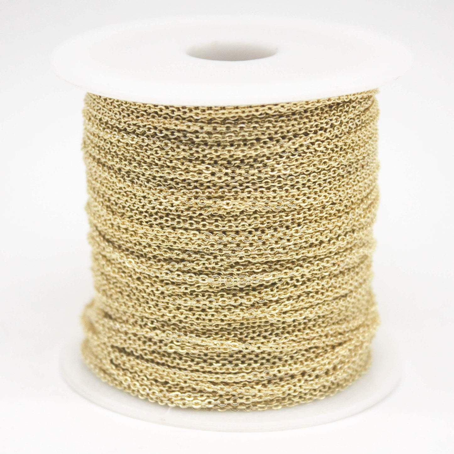 10 feet TARNISH Resistant Tarnish FREE Anti Tarnished - 18K Gold Plated Micro Flat Chain -2mm 2x1.4mm SOLDER - little Soldered AT214F