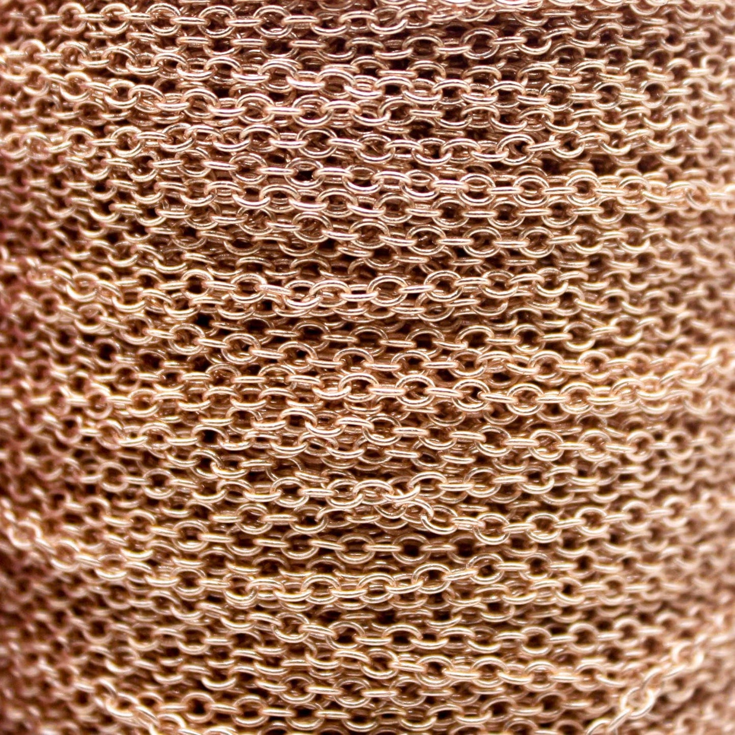 300 feet TARNISH Resistant Tarnish FREE Anti Tarnished - Champagne Gold Plated Cable Chain - 2x2.5mm SOLDER - Small Soldered AT225