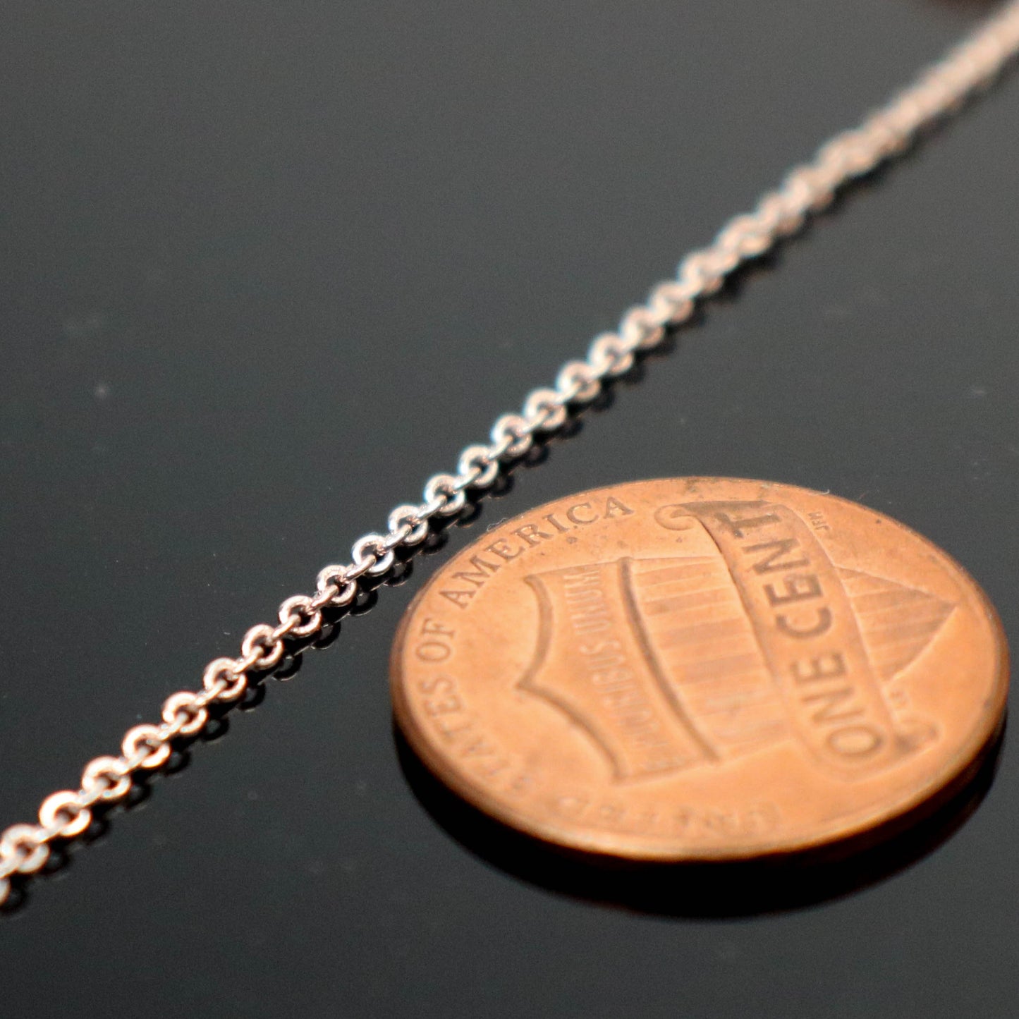 32 feet TARNISH Resistant Tarnish Free Anti Tarnished - ROSE Gold Plated Micro Flat Chain - 2mm 2x1.4mm SOLDER - little Soldered AT214F