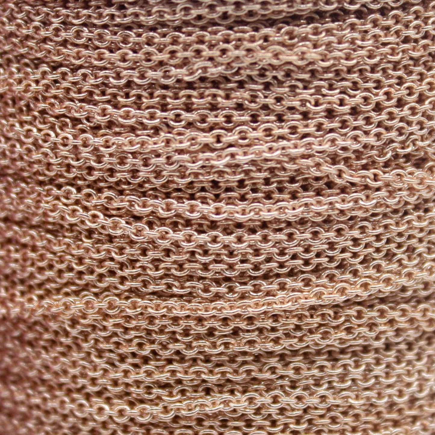 300 feet TARNISH Resistant Tarnish FREE Anti Tarnished Champagne Gold Plated Dainty Chain - 1.6x1.4mm SOLDER - Soldered - AT1614S
