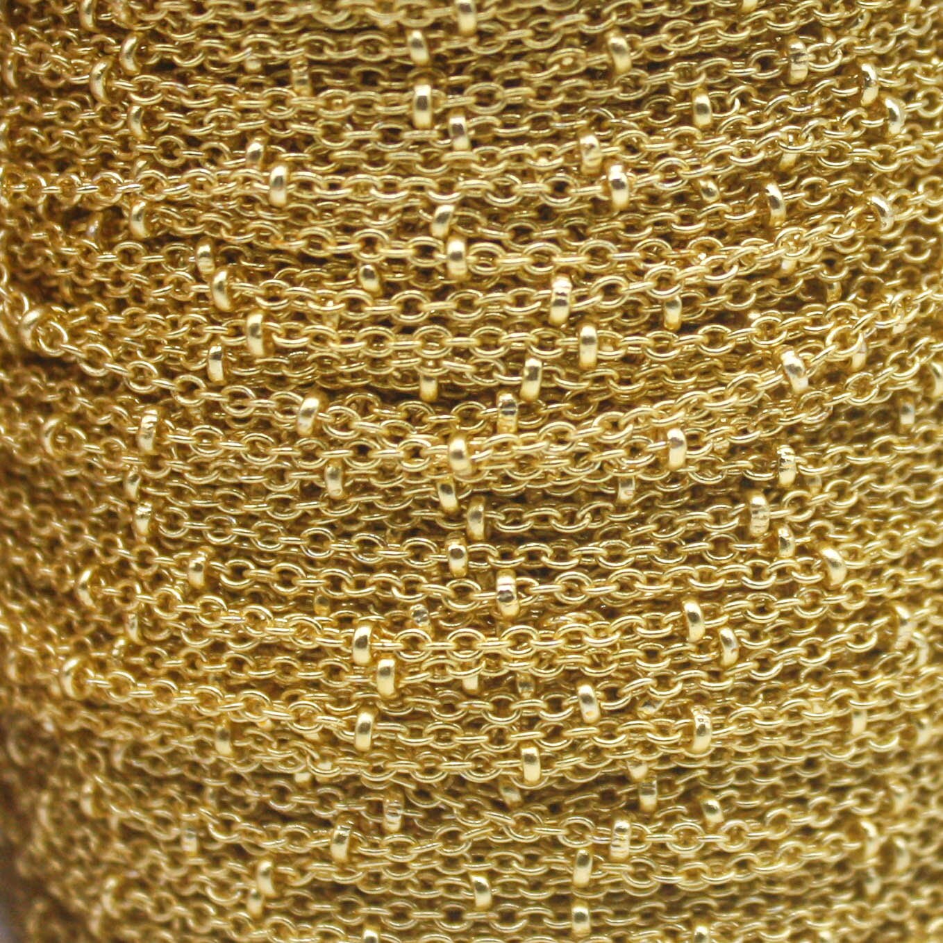 10 feet TARNISH Resistant Free Anti Tarnished SATELLITE 18K Gold Plated Ball Cable Chain - 2.0x1.4mm SOLDER - Soldered Link - AT2014SAT