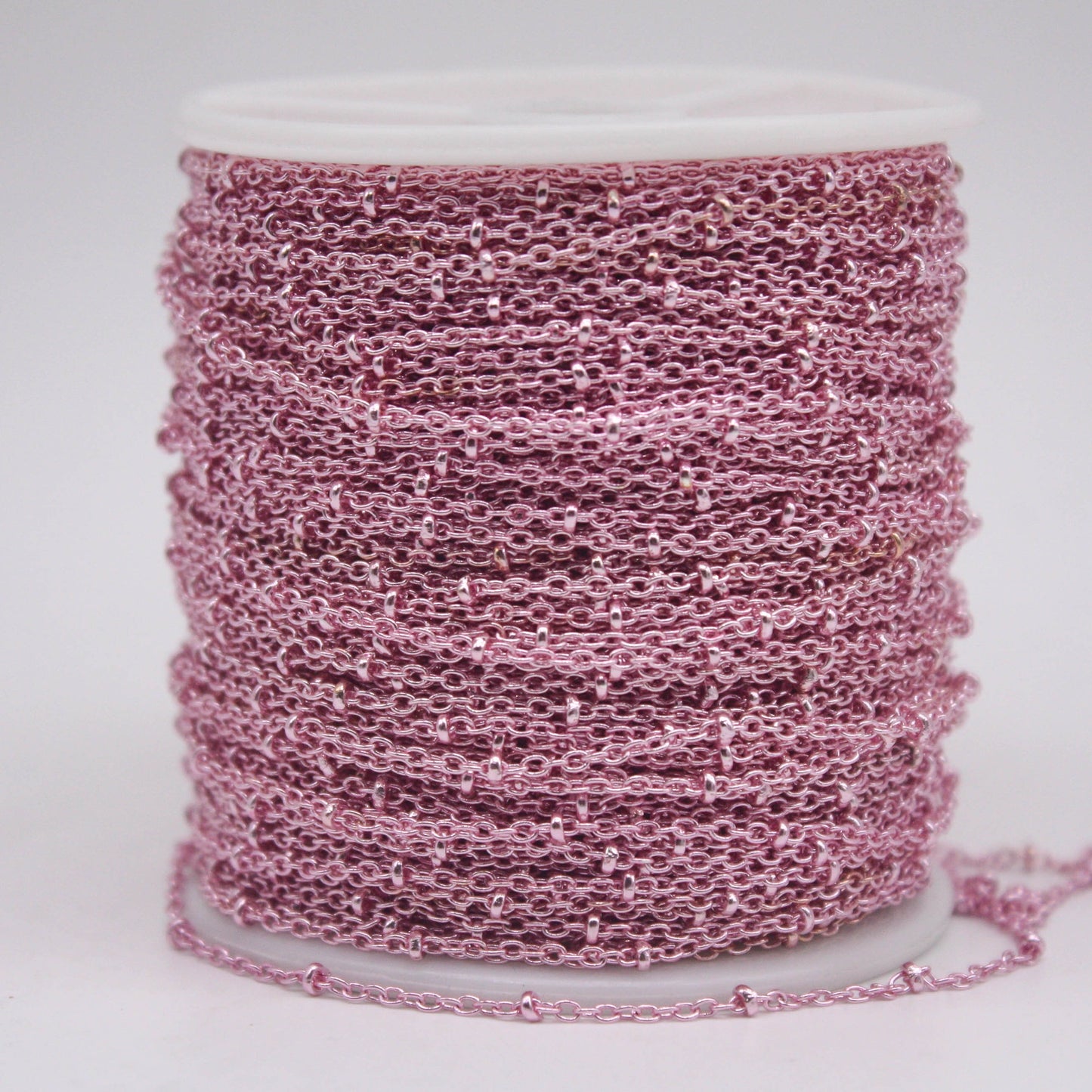32 feet TARNISH Resistant Free Anti Tarnished SATELLITE Pink Copper Plated Ball Chain - 2.0x1.4mm SOLDER - AT2014SAT