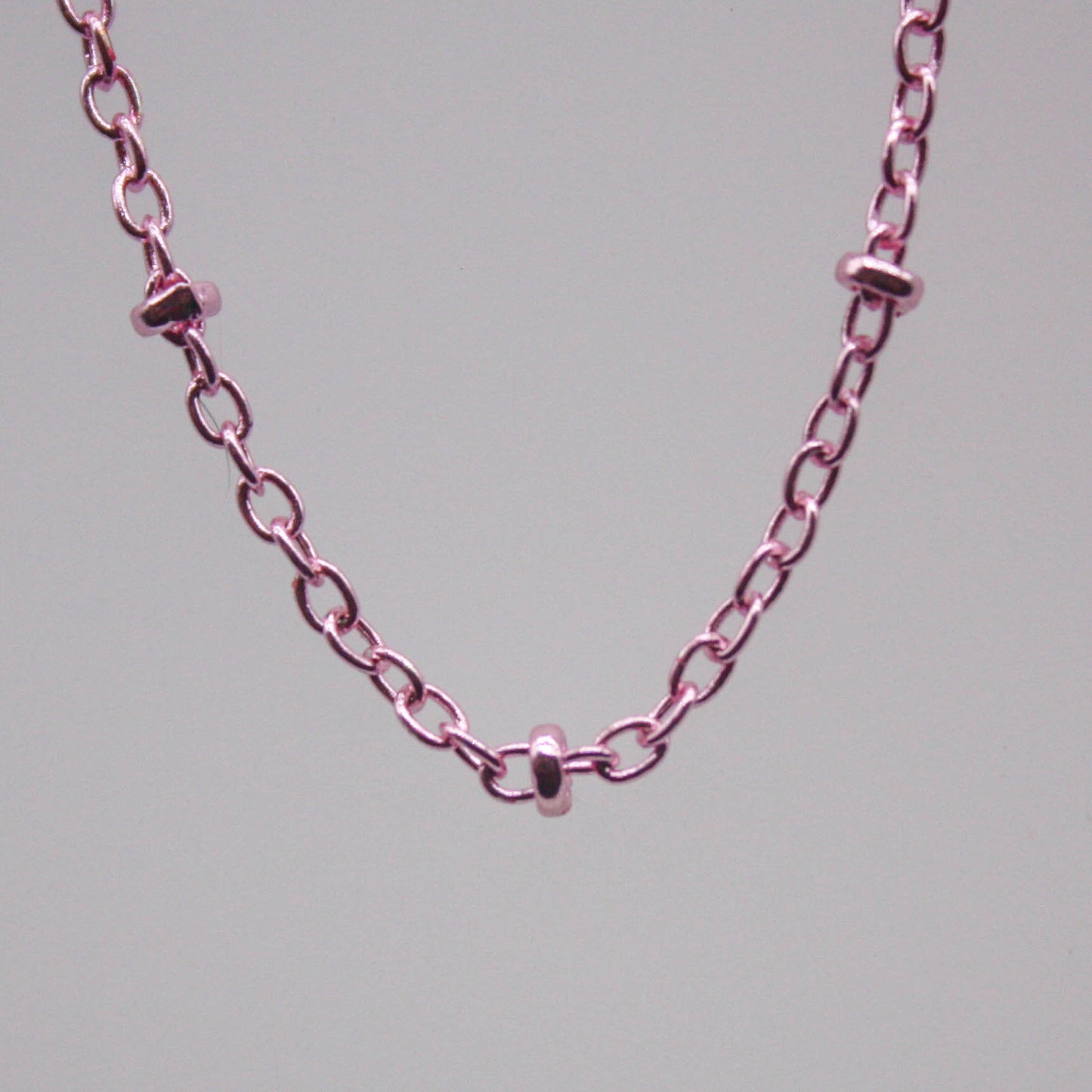 32 feet TARNISH Resistant Free Anti Tarnished SATELLITE Pink Copper Plated Ball Chain - 2.0x1.4mm SOLDER - AT2014SAT