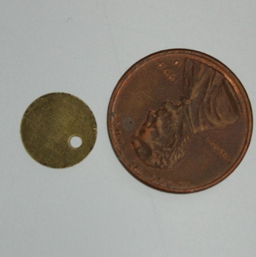 100 pcs of Antique Brass Finished Blank Coin drop 10mm